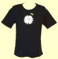 Black short sleeve tee with busy bee design
